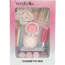 Vrb83000 Very Bella Güzellik Seti Saç Tebeşiri+far+yüz Boyası+lip Gloss+sticker