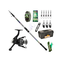 Bauer Azard 390 Cm 100-200 Gram - Avlivari Yourfish Superx Metal Kafa 14bb 6000 Lüx Profesyonel Hobi Kıyı Surf Olta Seti-9427