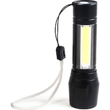 Cep Feneri Mini Çok Güçlü Şarjli El Feneri Led Fener Xpe + Cob Led Çok Renkli