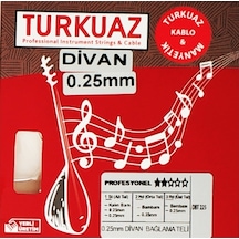 Turkuaz DBT225 Divan Bağlama Teli 0.25 Bambam lı Takım Tel 025