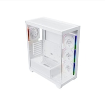 Gamebooster Gb-xmc02 Nyvra Falcon Beyaz 750w 80+ Bronze Atx Apfc 3.1 Pcı-e 5.1 4 Argb Pwm Fan Atx Tower Seavıew Gamıng Kasa