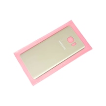 Tkgz Samsung Galaxy Uyumlu Note 5 Arka Pil Batarya Kapağı Cam Gold