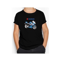 Zepplin Giyim Suzuki GSX R600 Siyah Çocuk Tişört Siyah