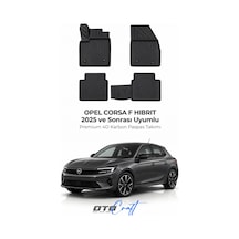 Otocraft Opel Corsa F Hibrit 2025+ Araca Özel 4d Karbon Oto Paspas Havuzlu Tam Set