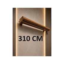 Meşe Dekoratif Ray 2 Kanallı Dekoratif Ahşap Desenli Metal Perde Kornişi Meşedeko310cm - 849479350 Meşedeko310cm
