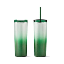 Starbucks Yeşil Beyaz Geçişli Çift Kapaklı Çelik Termos 473ml Yeşil Starbucks Yeşil Beyaz Geçişli Çift Kapaklı Çelik Termos 473ml Yeşil