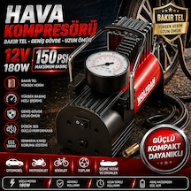 Wolfram Metal Gövdeli Hava Kompresörü Bakır Tel Geniş Gövde Uzun Ömürlü 12volt 180walt 150psi Alman Malı Germany 1 Adet