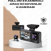 Wi-fi Bağlantılı Full Hd Araç Kamera Seti 3 Kameralı Park Koruma Ve Döngü Kayıt