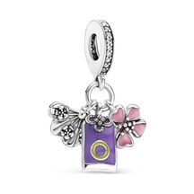 Nur Silver Çiçek Model Sallantılı Gümüş Charm Nur-bl00109