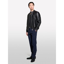 Sisley Streç Pamuklu Logolu Slim Fit Chino Pantolon Erkek Lacivert Pantolon - 325p41c4sf052