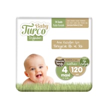 Baby Turco Doğadan Bebek Bezi 4 Numara Maxi 120 Adet