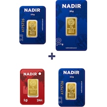 Nadir Gold 24 Ayar 16 Gram Altın 1 Ad 10 Gram Altın + 2 Ad 2,5 Gram Altın + 1 Ad 1 Gram Altın