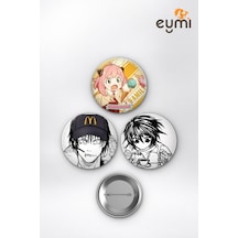 En Popüler Karışık Anime Anya Toji L Çanta Süsü Rozet İğneli Buton Rozet Seti 58 Mm 3'lü Çok Renkli