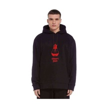 Stranger Things Ampul Baskılı Siyah Erkek Örme Kapşonlu Sweat