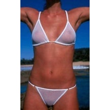 Terry Pau Tp060706 Transparan Bikini Takım Beyaz