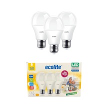 12w Led Ampul 3&apos Lü Paket 1521 Lümen, 100w Eşdeğer, E27 Duy, 3000k Sarı Işık, Opal Cam,%88 Enerji Tasarrufu, 15000 Saat Ömür