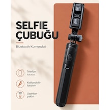 Bluetooth Kumandalı Katlanabilir Selfie Çubuğu Ve Telefon Tutucu