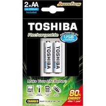 Toshıba Usb Şarj Cihazı+2 Ad.2000mah Kalem Pil