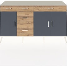 Kronos Konsol 2 Raflı 5 Çekmeceli 3 Kapaklı 176x59x99 Aytaşı-antrasit/çam Antrasıt/atlas Çam - Aytası