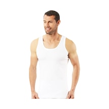 Nacar Store Erkek Beyaz 4'lü Paket Pamuklu Atlet