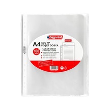 Bigpoint / Poşet Dosya, Klasör İçi Kullanıma Uygun 60 Adet A4 Kapasiteli Eco Şeffaf Dosya, 100'lü Paket