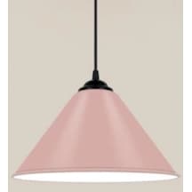 Rys Retro Metal Dekoratif Rustik Kafe Mutfak Aydınlatma Pembe Tekli Sarkıt Avize Çap:30 Cm Beyaz