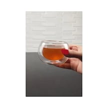 Ers Çift Cidarlı Cam Reçellik 6 Adet Çok Renkli