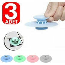 Lavabo Küvet Tıkacı 3 Adet Mutfak Banyo Gider Tıpası Kapağı Tıkaç Süzgeç Plastik Diğer