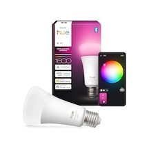 Hue Led A67 Lamba, Beyaz Ve Renkli Ambiyans, E27 Duy, 11,8 W, Tam Spektrumlu Işık 1000 K-20000 K, 1600 Lümen, Kısılabilir, Alexa, Google Assistant Ve Apple Home İle Uyumlu, Tekli Paket