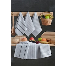 Seher 6'lı Mutfak Ve El&yüz Havlu Seti 30x50 Cm Gri
