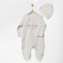 Andywawa Kız Bebek Tulum Takım - Andywawa - Ecru - 0-1 Ay - Ac27214-ecru-0-1 Ay ekru