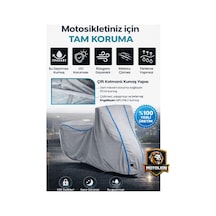 Rks Rz 125s Gri-mavi Dikişli Kilitli Motor Brandası Motosiklet Örtüsü
