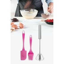 Silikon Spatula Yumurta Fırçası Ve Çelik Basmalı Otomatik Çırpıcı Silikon Silikon Diğer