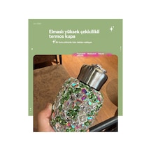 Elmaslı 304 Paslanmaz Çelik Taşınabilir Kristal Kupa Sarı