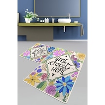 Topiary Banyo Halısı Djt 2 Li Set Çok Renkli