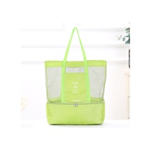 Açık Saklama Çantası, Taşınabilir Omuz Çift Kullanımlı Piknik Çantası Buz Çantası Yeşil