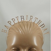 Partivitrini Happy Birthday Rose Gold Metal Doğumgünü Partisi Tacı