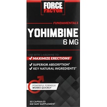 Force Factor, Yohimbine, 6 Mg, 30 Capsules