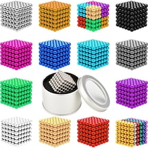 Boncuk Mıknatıs 216 Adet 5 MM Mıknatıslı  Magnet Neo Cube Karışık Mix