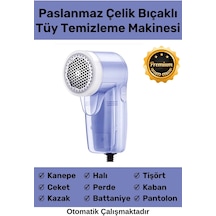 Özel Şarjlı Kablolu Tiftik Kazak Tüy Toz Takım Elbise Halı Otomatik Mavi Tüy Temizleme Makinesi