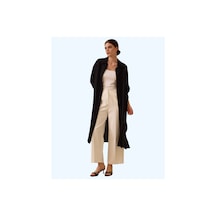 Seçil Dokulu Düğmeli Uzun Tunik Siyah - 716515210 Siyah