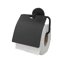 Siyah Geniş Kapaklı Tuvalet Kâğıtlığı Wc Kağıtlık Tuvalet Kağıdı Askısı Diğer