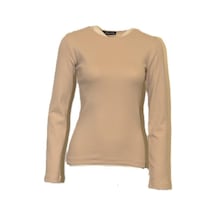 Vigoss Kadın O Yaka Sweatshırt 13531-03397 Bej