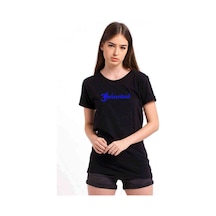 34Istanbul Baskılı Siyah Kadın Tshirt