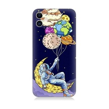 Apple Uyumlu iPhone 12 Astronot Ve Gezegenler Desenli Silikon Kılıf