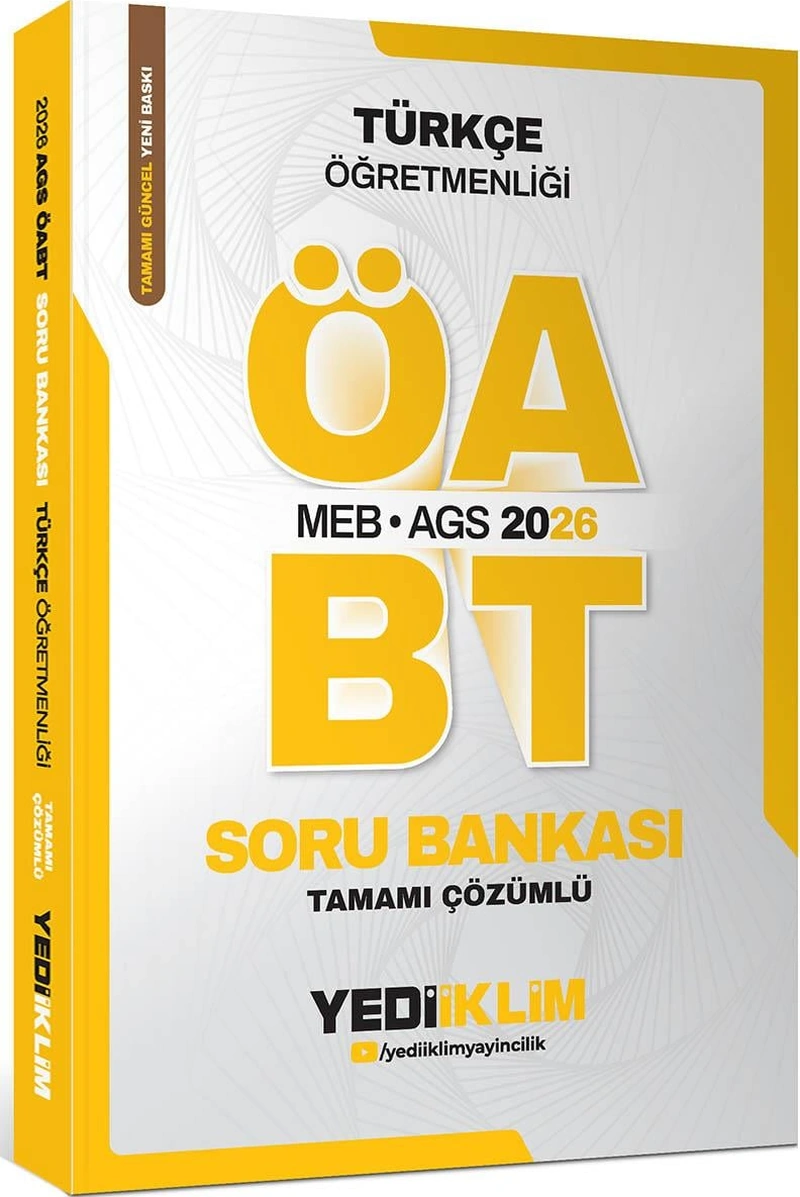 Yediiklim 2026 Meb Ags Öabt Türkçe Öğretmenliği Tamamı Çözümlü Soru Bankası