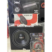 Forx Paket Set 30cm Bass 16cm Midrange Mobass 4kanallı Anfi 4x80