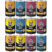 Reflex Plus Karışık Yetişkin Kedi Konservesi 400 Gr 12 Adet