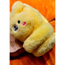 Monalisa Home Lüks Peluşlu Büyük Kulaklık Açık Sarı
