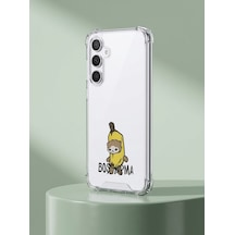 Samsung Galaxy A26 Boş Yapma Muz Detaylı Kart Bölmeli Şeffaf Telefon Kılıfı Mh-hs5635-4104